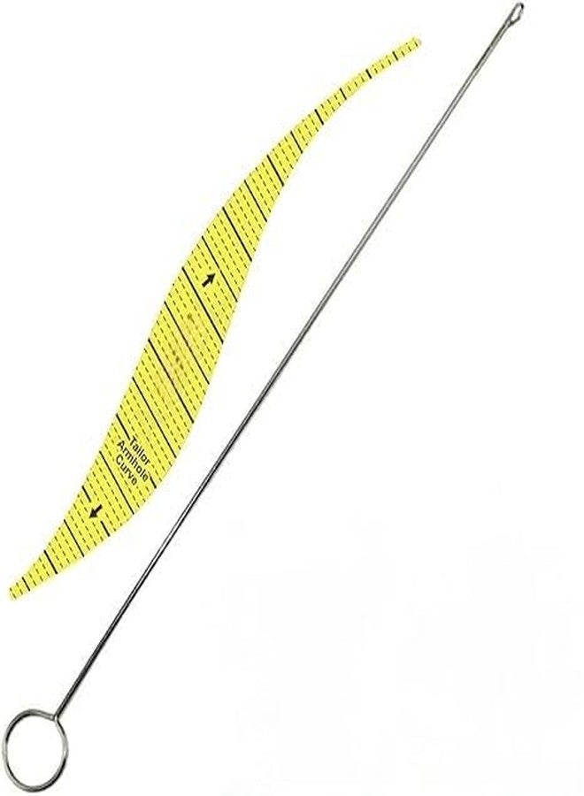 NTGS Tailor’s Curve Ruler with Loop Turner | Sewing Hip Curve Ruler & Fabric Loop Turner Tool for Dressmaking, Pattern Drafting, Bias Tube Turning & Fashion Design - Image 1